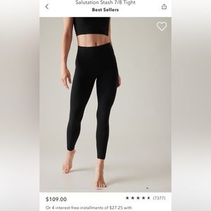 Salutation Stash 7/8 Tight in Black